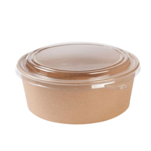ProdelPak Round Kraft Paper Bowl 1100ml + PET Lid